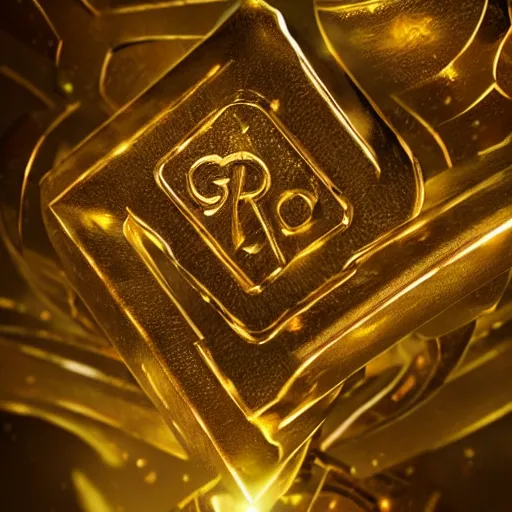 Prompt: hyperrealistic closeup of a mysterious magical golden artifact with glowing runes, blurry background, bokeh, artstation