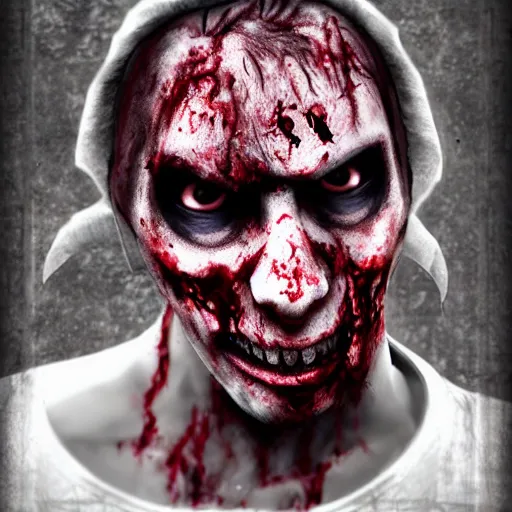 Prompt: halal zombie from left 4 dead Dark of komsomolsk realistic