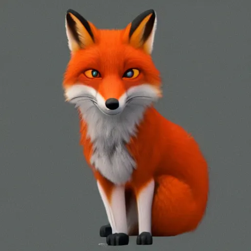 Prompt: [ £ red fox, in the style of pixar, character art, movie still