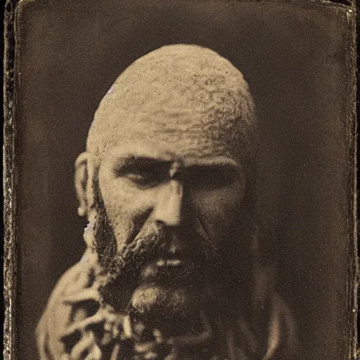 Image similar to 19 century version of thrall from world of warcraft Daguerreotype photography by Louis Daguerre