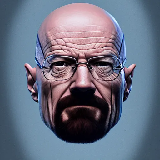 Image similar to walter white's face on a [ [ snowball ] ], hyperdetailed, artstation, cgsociety, 8 k