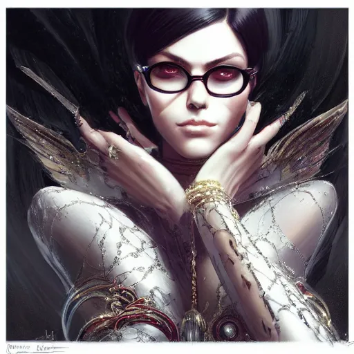 Image similar to bayonetta, urban motifs, intricate, elegant, highly detailed, digital painting, trending on artstation, concept art, smooth sharp focus, illustration, art by artgerm and greg rutkowski