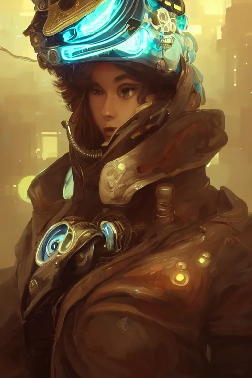 Prompt: portrait futuristic anthropomorphic hamster steampunk half - cyborg cowboy, neon light rooftop, fantasy, intricate and very very beautiful and elegant, highly detailed, digital painting, artstation, concept art, smooth and sharp focus, illustration, art by tan zi and ayanamikodon and alphonse mucha and wlop