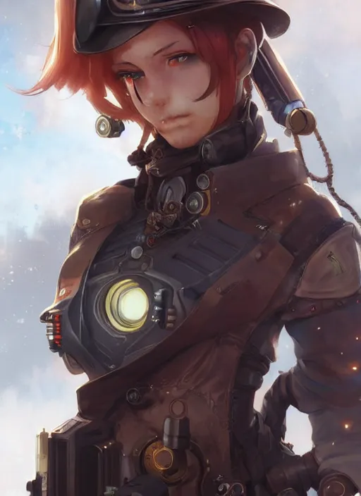 Image similar to portrait of a steampunk cyborg teen by Artgerm and Greg Rutkowski , manga style, digital painting, highly detailed, trending on artstation