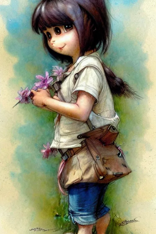 Image similar to ( ( ( ( ( real girl dora the explorer. muted colors. ) ) ) ) ) by jean - baptiste monge!!!!!!!!!!!!!!!!!!!!!!!!!!!