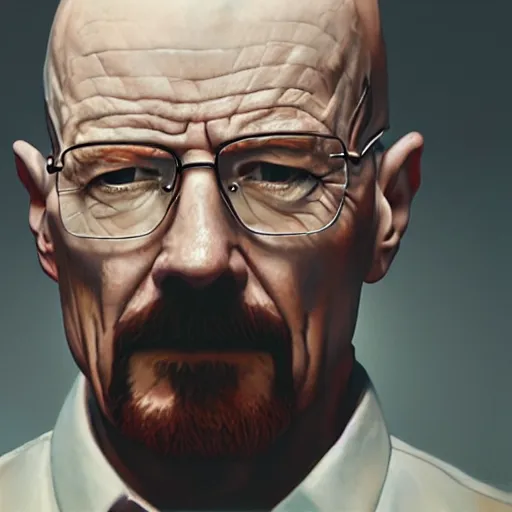 Prompt: walter white, oil painting, octane render, 8 0 s camera, portrait