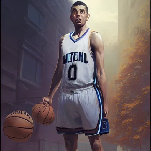 Image similar to highly detailed portrait steve curry basketball player in gta v, stephen bliss, unreal engine, fantasy art by greg rutkowski, loish, rhads, ferdinand knab, makoto shinkai and lois van baarle, ilya kuvshinov, rossdraws, tom bagshaw, global illumination, radiant light, detailed and intricate environment