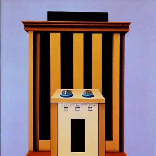 Image similar to a memory machine. rene magritte.