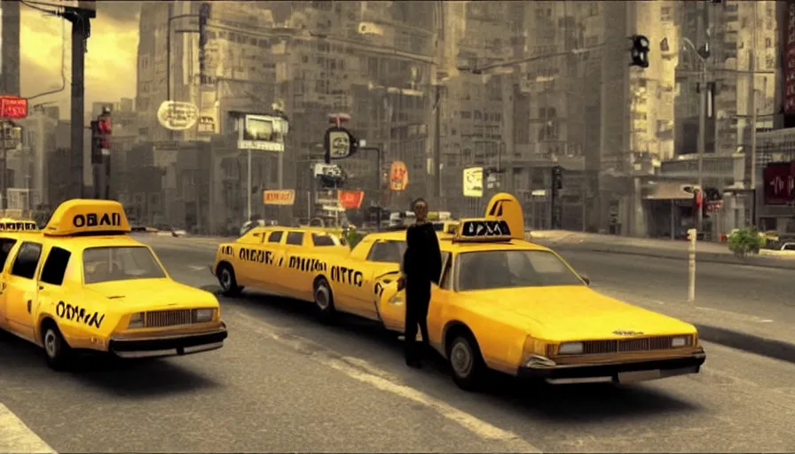 Image similar to obama in taxi driver, 3 d rendering. unreal engine. amazing likeness. very detailed.