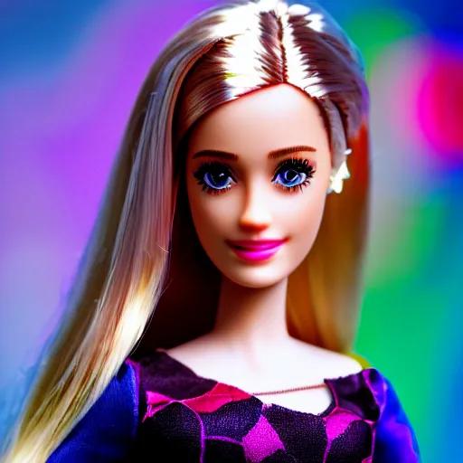 Prompt: Barbie doll Emmy Rossum, realistic, photo studio, HDR, 8k, trending on artstation