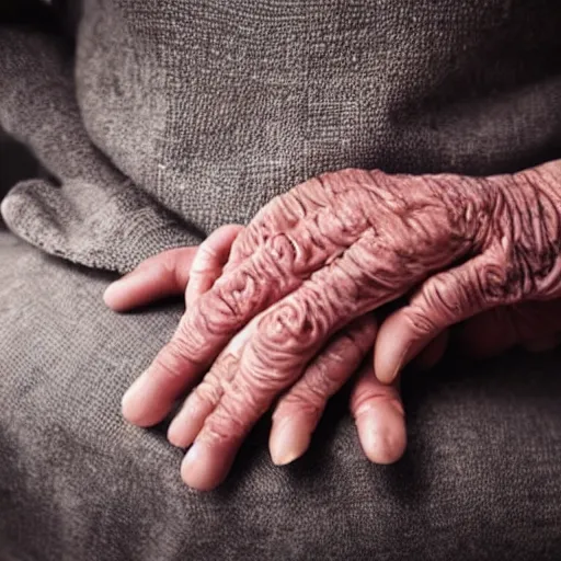 Image similar to photo of hand old womans with too many fingers