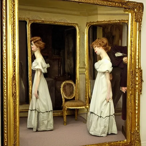 Image similar to dressing room by alfred stevens