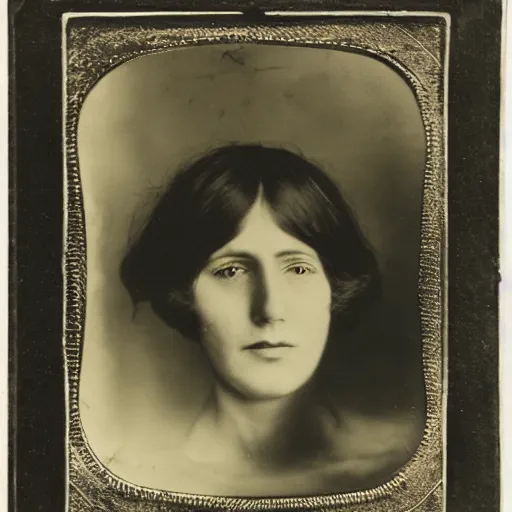 Image similar to Tintype photograph of a work of art by Marcel Duchamp displayed in an ethnographic museum, archive material, anthropology, 1920s studio lighting.