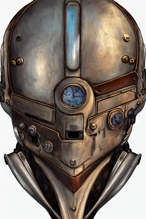 Image similar to steampunk helmet fantasy art mask robot ninja stylized digital illustration sharp focus, elegant intricate digital painting artstation concept art global illumination ray tracing advanced technology chaykin howard and campionpascale and cooke darwyn and davis jack