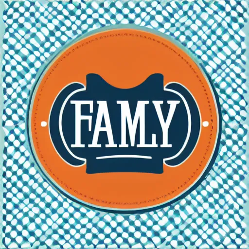 Image similar to family fashion logo, flat art, vector design