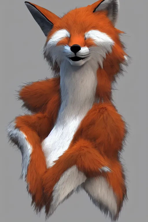 Image similar to an anthropomorphic fox, fursuit!!!!