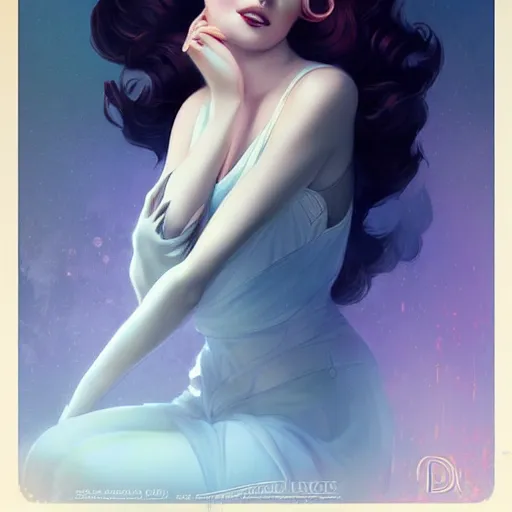 Image similar to a pinup by charlie bowater and anna dittmann and alberto vargas.