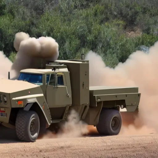 Image similar to high quality image of HIMARS in Cars movie, 8k, detailed