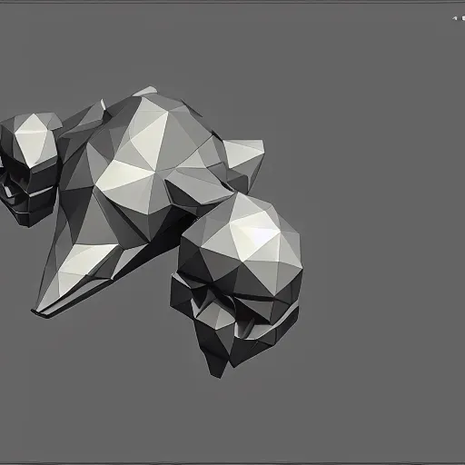 Prompt: kitbashing component, based on low poly convex shape, symmetric, unreal engine