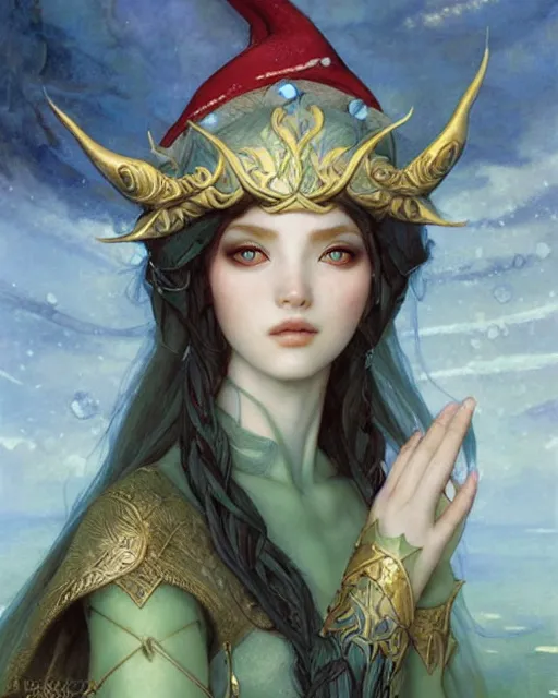 Image similar to a beautiful elf princess by Edgar Maxence and Ross Tran and Michael Whelan