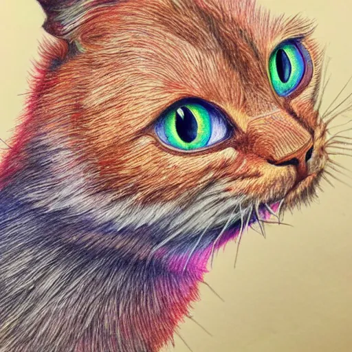 Image similar to Colored pencil art on paper, highly detailed, artstation, PrismaColor