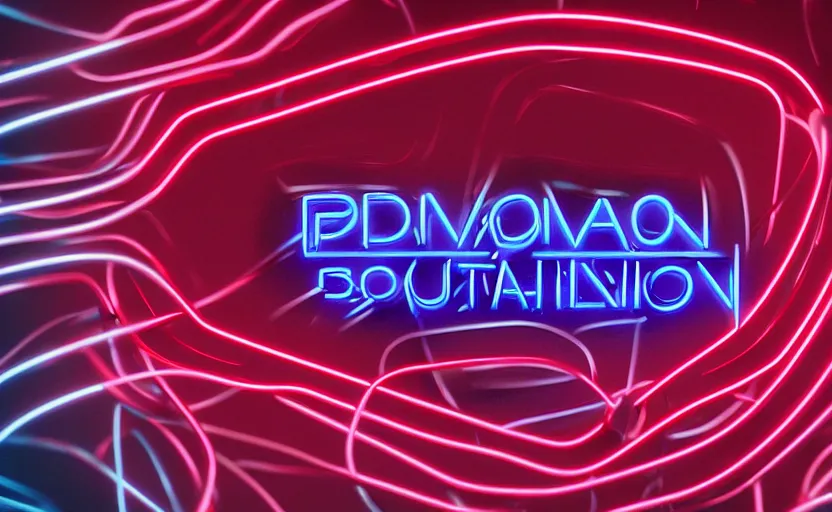 Prompt: padovani studio logo, tiago sillos padovani, macro up view metallic, tron, close up bokeh hiperrealistic neon glow darkness dramatic neon, sharp focus, octane render, imax