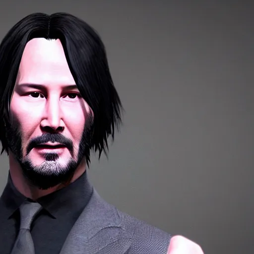 Image similar to Keanu Reeves in Unreal engine 5 4K quality super realistic