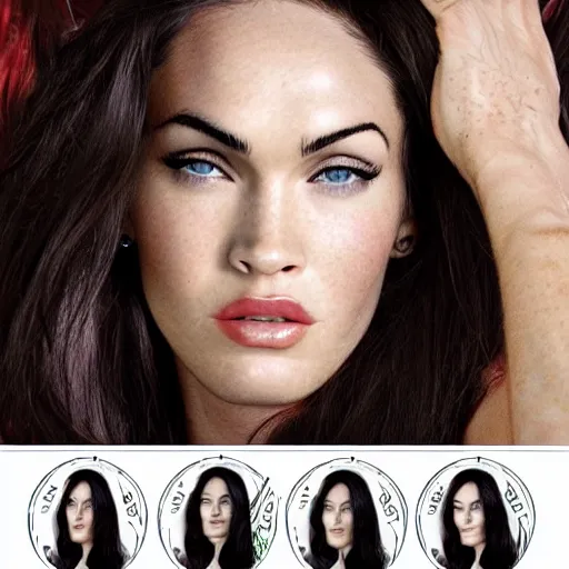 Image similar to us one dollar alternative with the face of megan fox