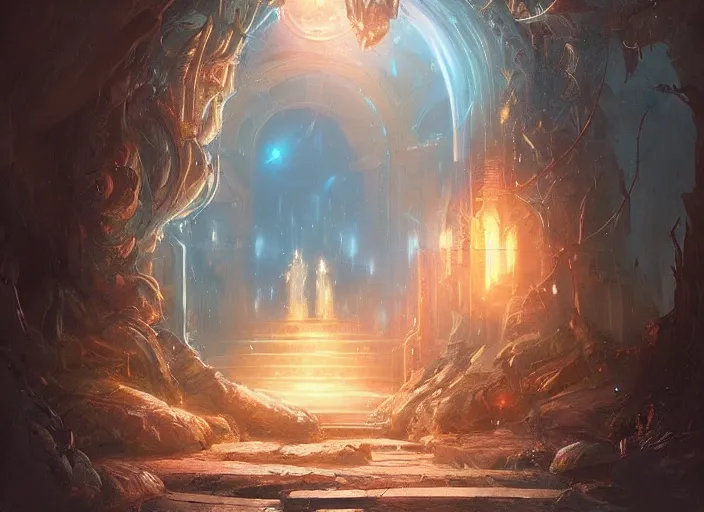 Image similar to A magical portal to another dimension by Raoul Vitale and Greg Rutkowski