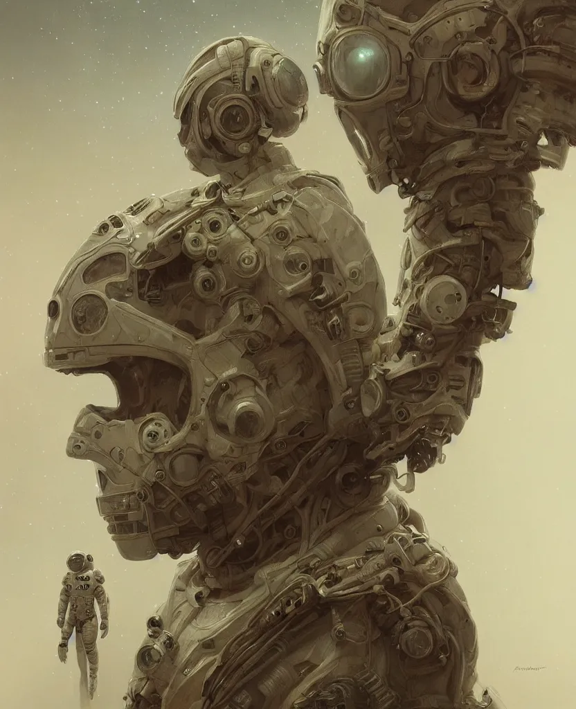 Prompt: realistic photography of a flesh totem of astronauts wearing dirty and moldy space suits, deep focus, intricate, elegant, highly detailed, foggy, misterious, digital painting, artstation, concept art, matte, sharp focus, illustration, art by artgerm and greg rutkowski and alphonse mucha