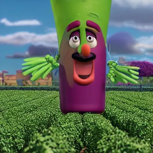 Image similar to still of a character from veggietales who looks like lebron james, veggietales episode and style, 8 k, 4 k, high quality, hyperdetailed