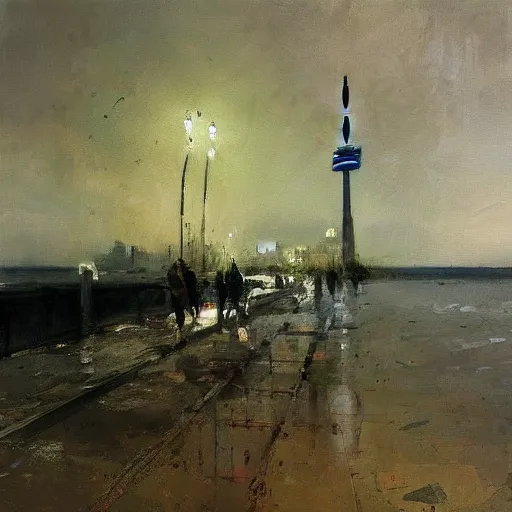 Image similar to toronto islands painting by jeremy mann