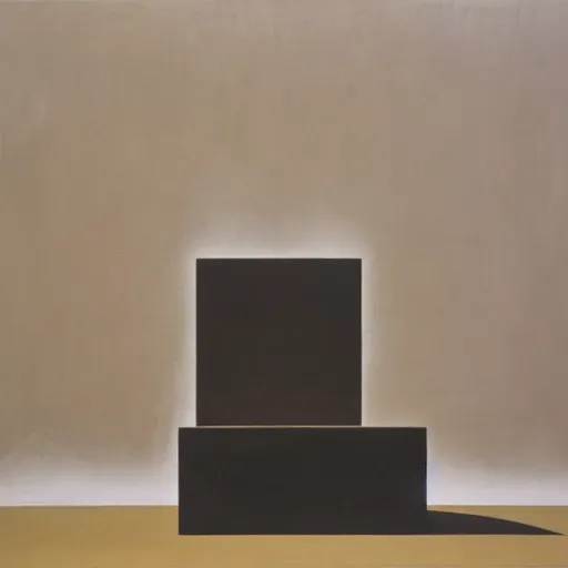 Image similar to painting of an abstract sculpture still life by the caretaker and tadao ando