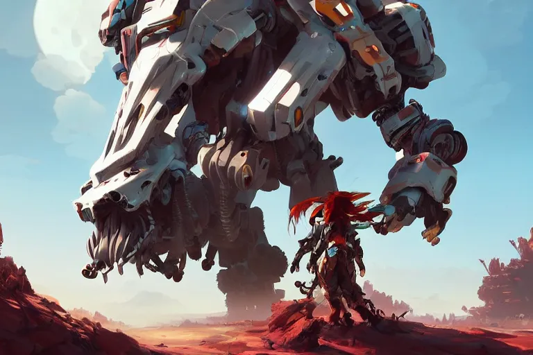 Image similar to sawtooth machine mecha animal beast robot of horizon forbidden west horizon zero dawn bioluminiscence, behance hd by jesper ejsing, by rhads, makoto shinkai and lois van baarle, ilya kuvshinov, rossdraws global illumination