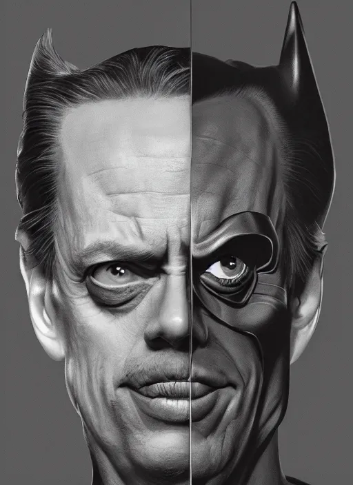 steve buscemi as batman, in clouds, portrait by greg | Stable Diffusion ...