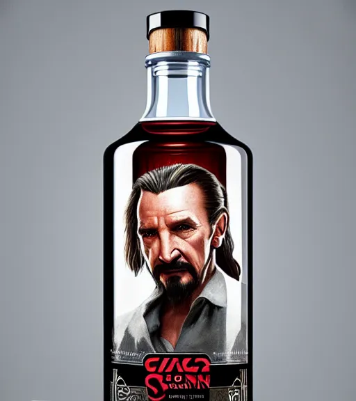 Prompt: qui gon in a gin bottle. magical atmosphere. art by greg rutkowski. lifelike. very detailed 8 k. intricate. soft light. nikon d 8 5 0.