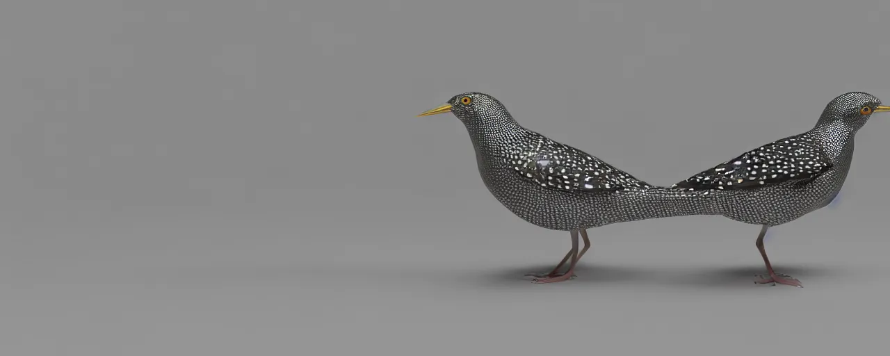 Prompt: Beautifully lit Diamond Starling with Platinum details wrapped around it. Studio lighting. Dark. Spotlight. Photograph. 3D Render. Octane Render. Cinema 4D. Blender. Cycles. Global Illumination. Ambient Occlusion, Sharp Details. Refracting light. f/1.8