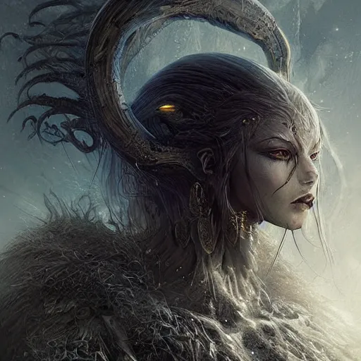 Image similar to kerli koiv as a earth elemental, darkwave, darksynth, concept headshot art, sharp, digital matte painting, art by luis royo, greg rutkowski, wlop, dramatic lighting, trending on artstation