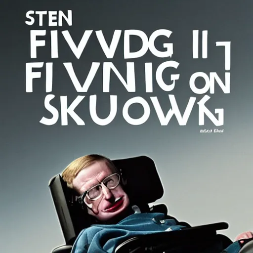 Image similar to steven hawking flying in the sky