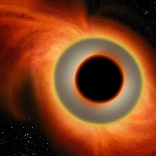 Image similar to first ever photo of a real black hole