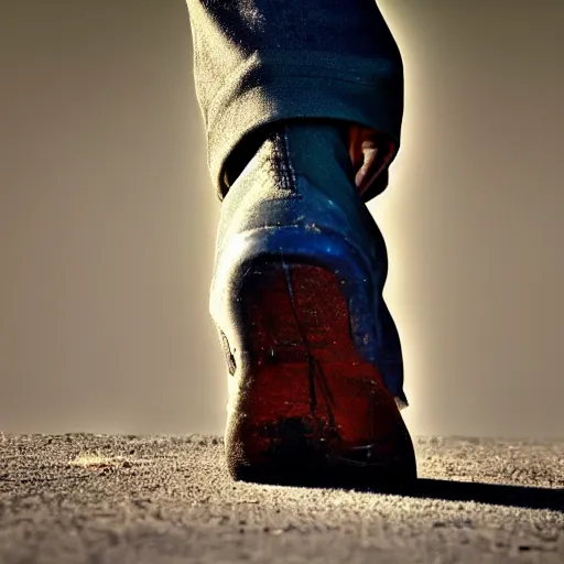 Prompt: A national geographic photograph of a man with seven legs. sharp focus