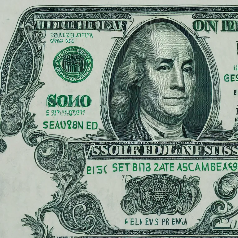 Image similar to dollar bill drowning in sea of burning oll general view waves