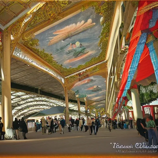 Prompt: dslr color sharp professional photo inside the 1 8 6 4 chicago worlds fair, ultradetailed, photorealistic