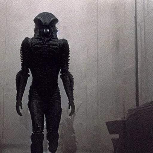 Prompt: fever walk in the blade runner xenomorph