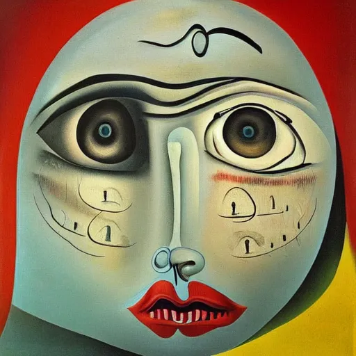 Prompt: the hills have eyes by Salvador Dali, abstract painting