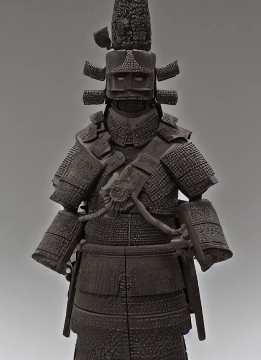 Image similar to sponge sculpture of a samurai