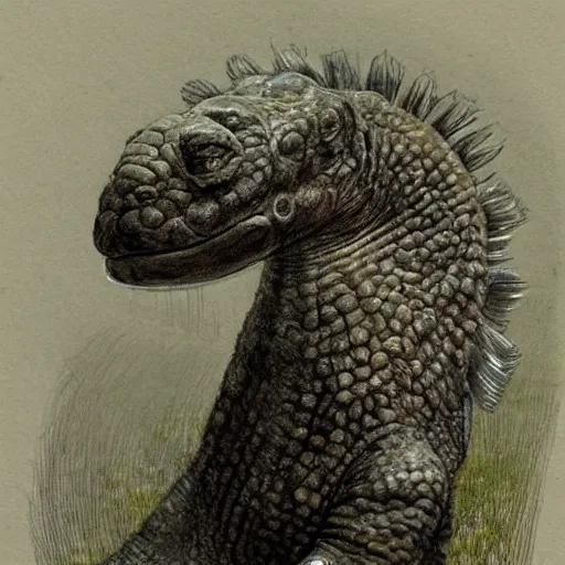 Image similar to ( ( ( ( ( cute looking shy komodo ) ) ) ) ) by jean - baptiste monge!!!!!!!!!!!!!!!!!!!!!!!!!!!