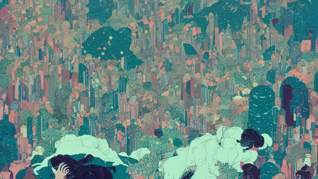 Image similar to Wonderland, Intricate ultradetailed illustration by Tomer Hanuka, by Victo Ngai, by Beeple