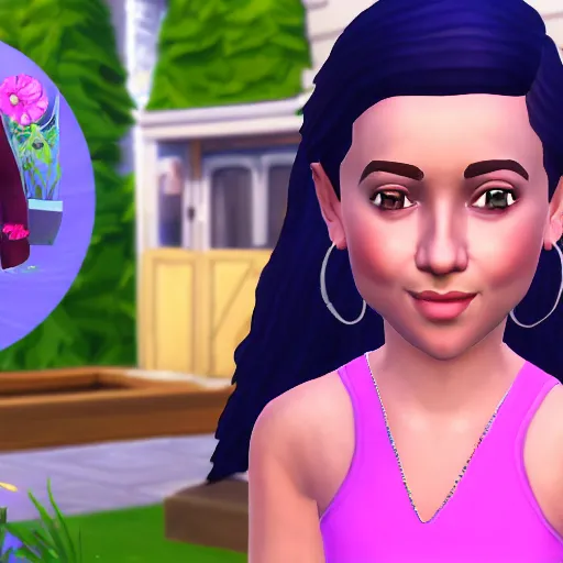 Image similar to younger julianna rose mauriello as a sims from the sims 4