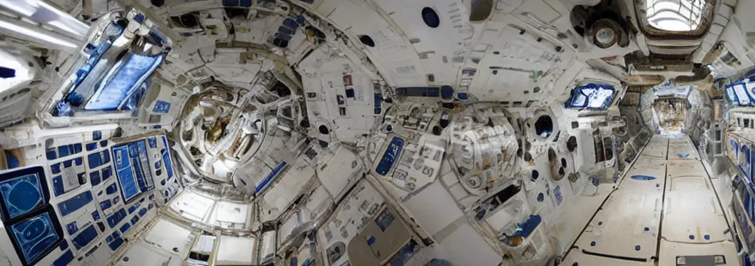 Prompt: inside a space station!!!, nasa!!, realistic